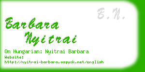 barbara nyitrai business card